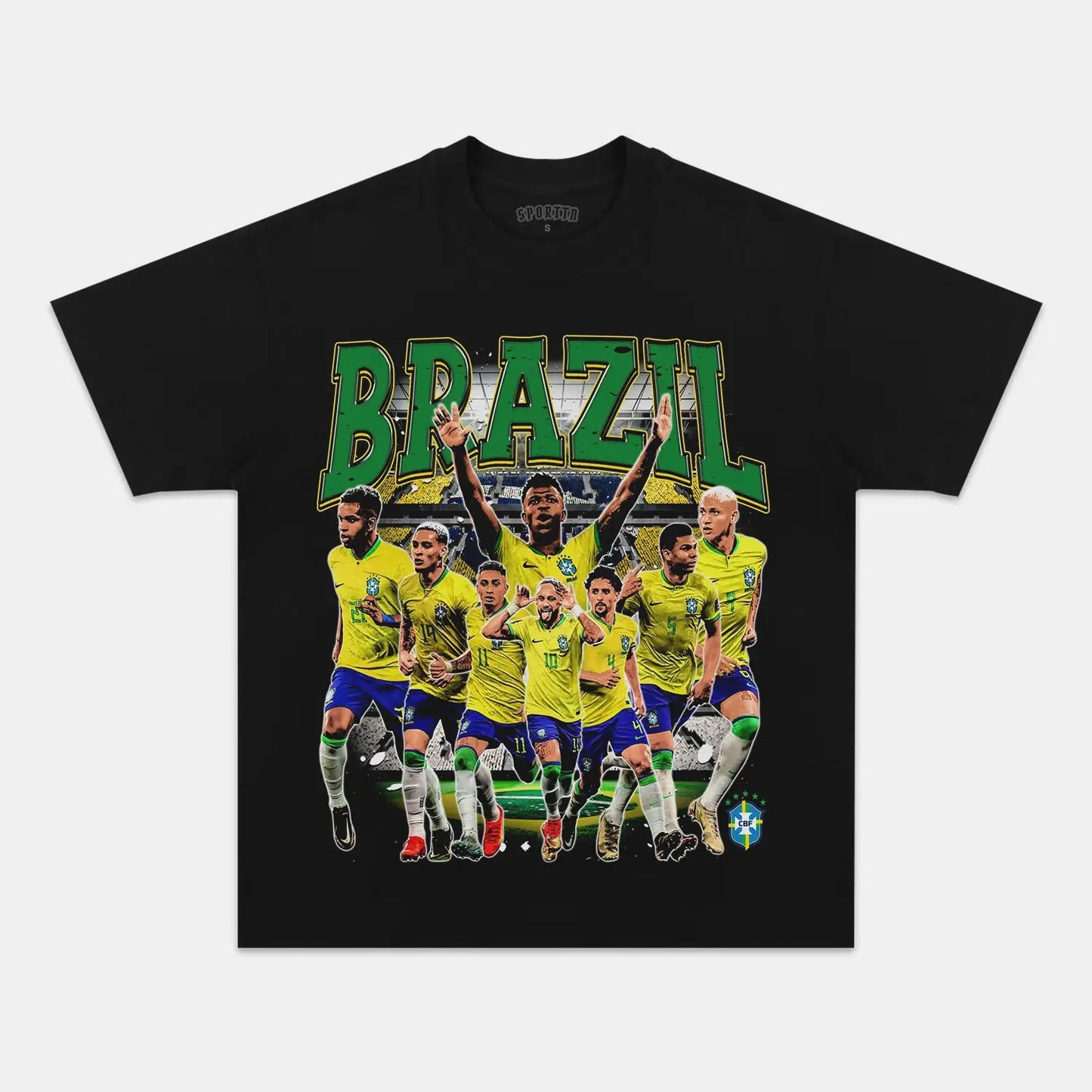 Unisex-Adult Ultra Cotton Washed T-Shirt Graphic  2024 BRAZIL TEE