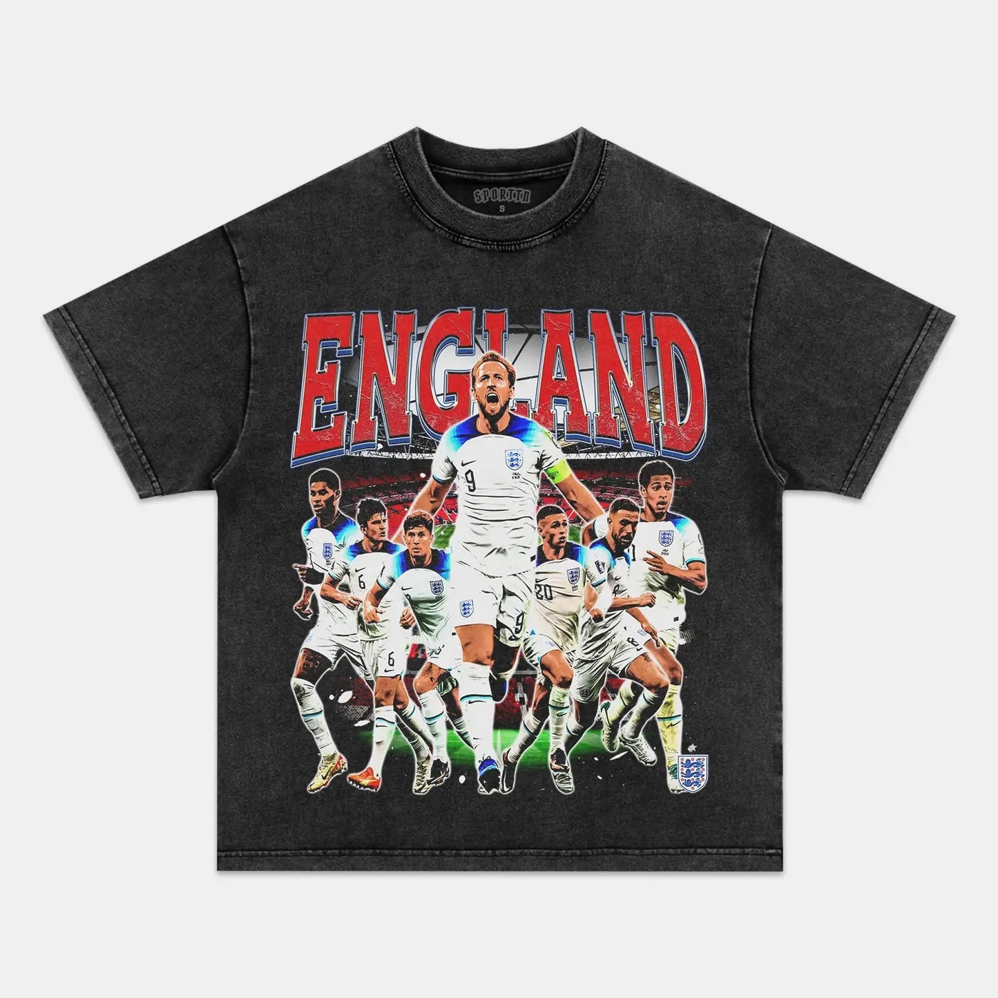 Unisex-Adult Ultra Cotton Washed T-Shirt Graphic  2024 ENGLAND TEE