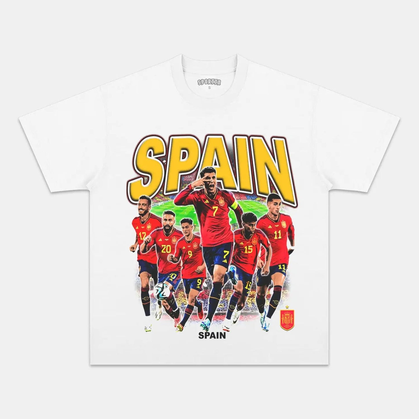 Unisex-Adult Ultra Cotton Washed T-Shirt Graphic  2024 SPAIN TEE