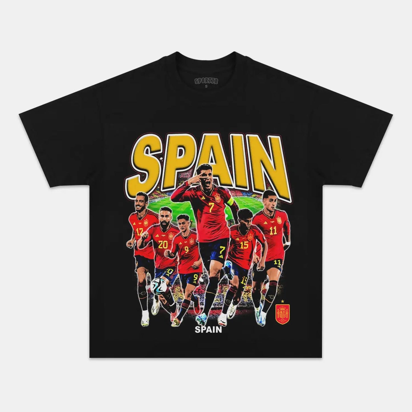 Unisex-Adult Ultra Cotton Washed T-Shirt Graphic  2024 SPAIN TEE