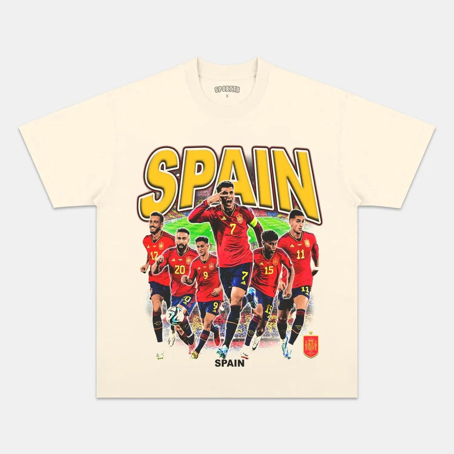 Unisex-Adult Ultra Cotton Washed T-Shirt Graphic  2024 SPAIN TEE