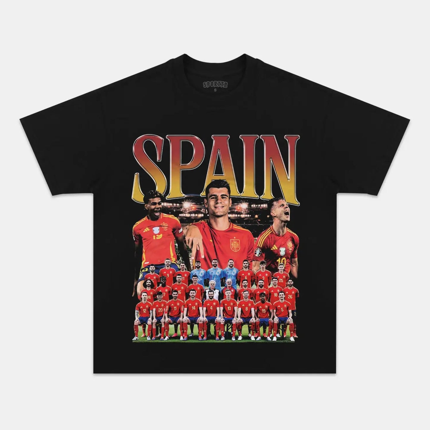 Unisex-Adult Ultra Cotton Washed T-Shirt Graphic  2024 SPAIN V2  TEE