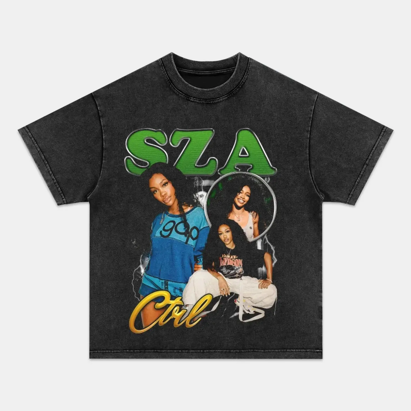 Unisex-Adult Ultra Cotton Washed T-Shirt Graphic  SZA VINTAGE TEE