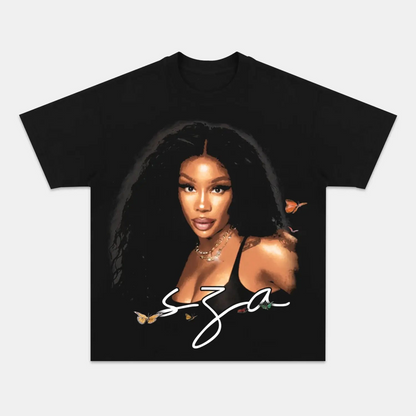 Unisex-Adult Ultra Cotton Washed T-Shirt Graphic  SZA TEE