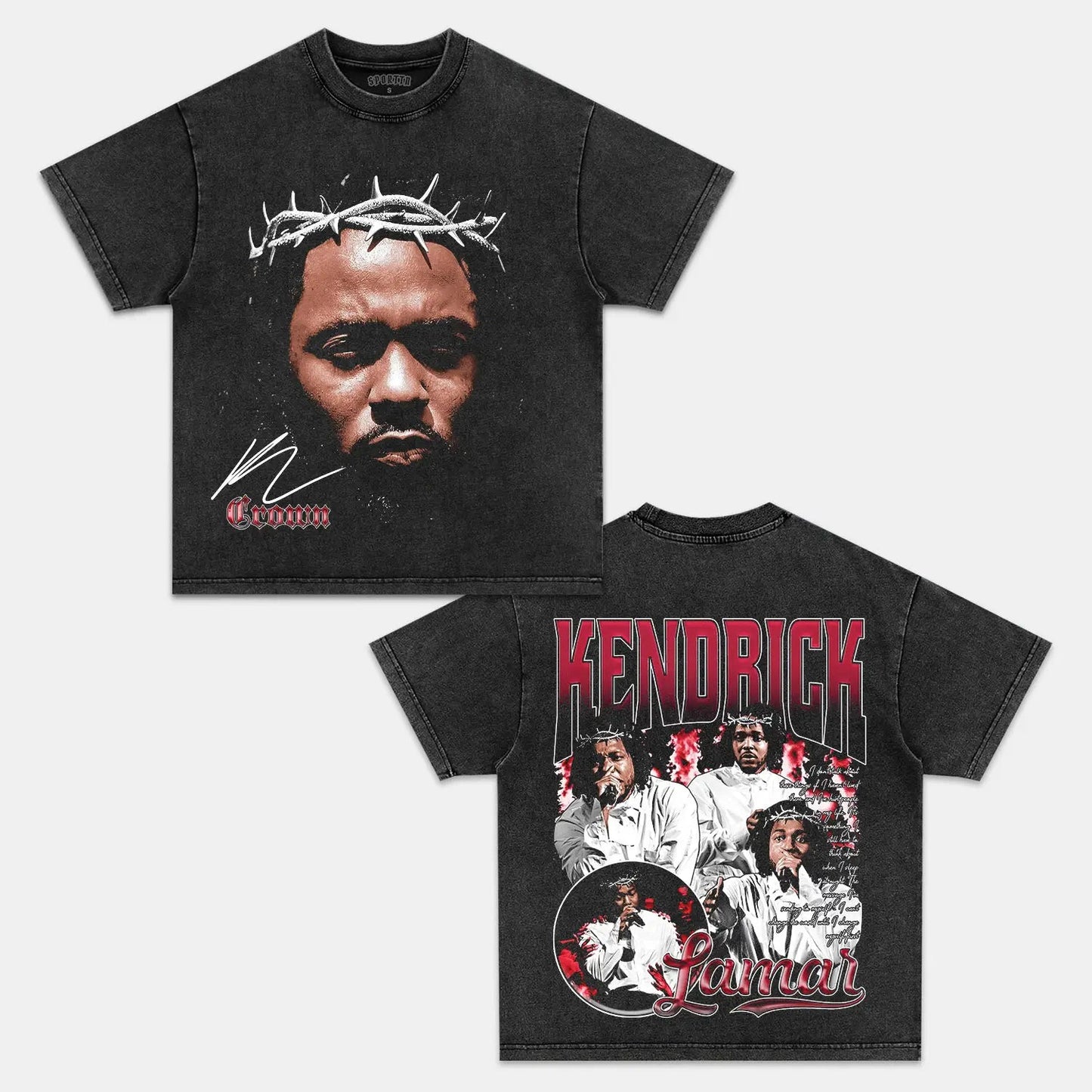 Unisex-Adult Ultra Cotton Washed T-Shirt Graphic  KENDRICK TEE