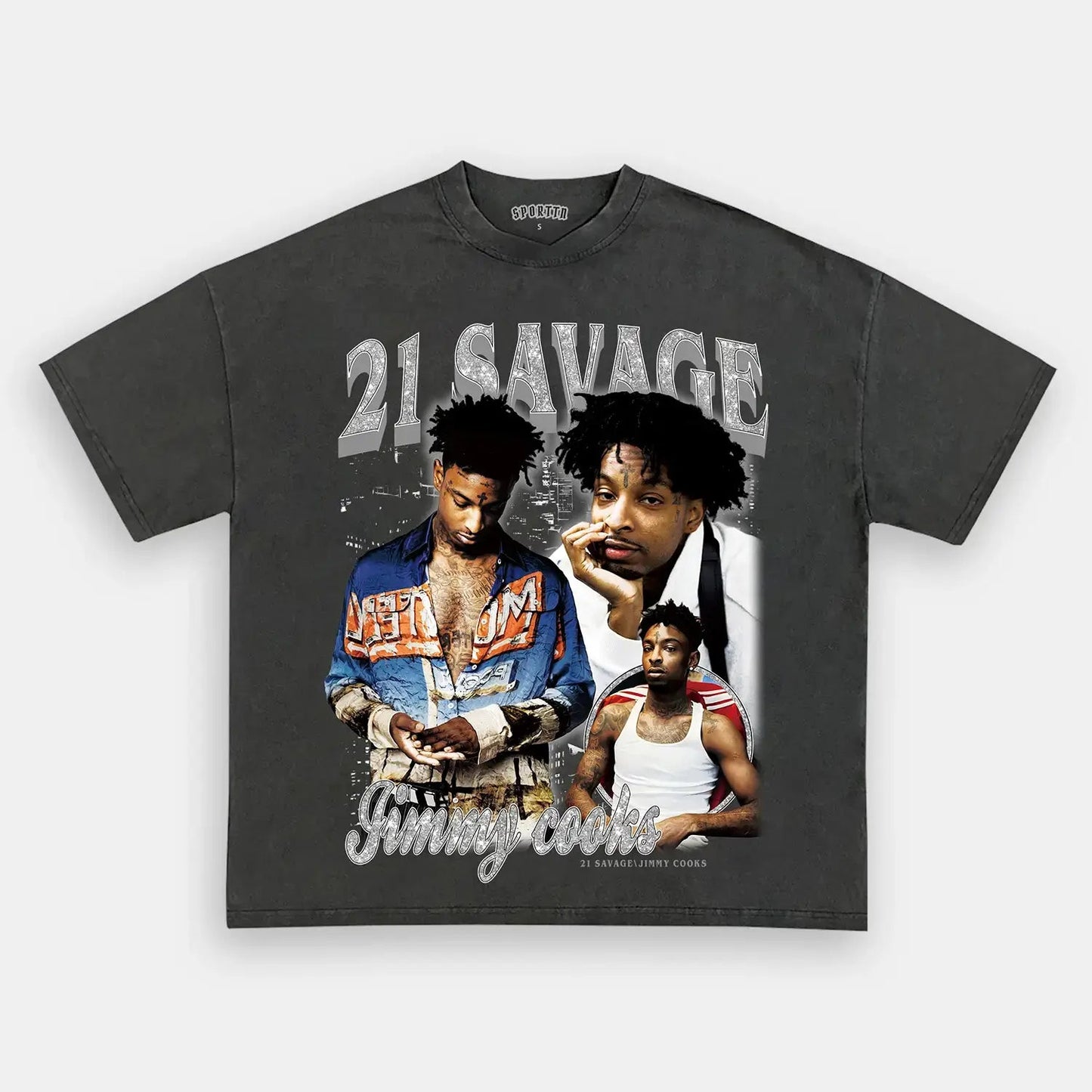 Unisex-Adult Ultra Cotton Washed T-Shirt Graphic 21 Savage Tee