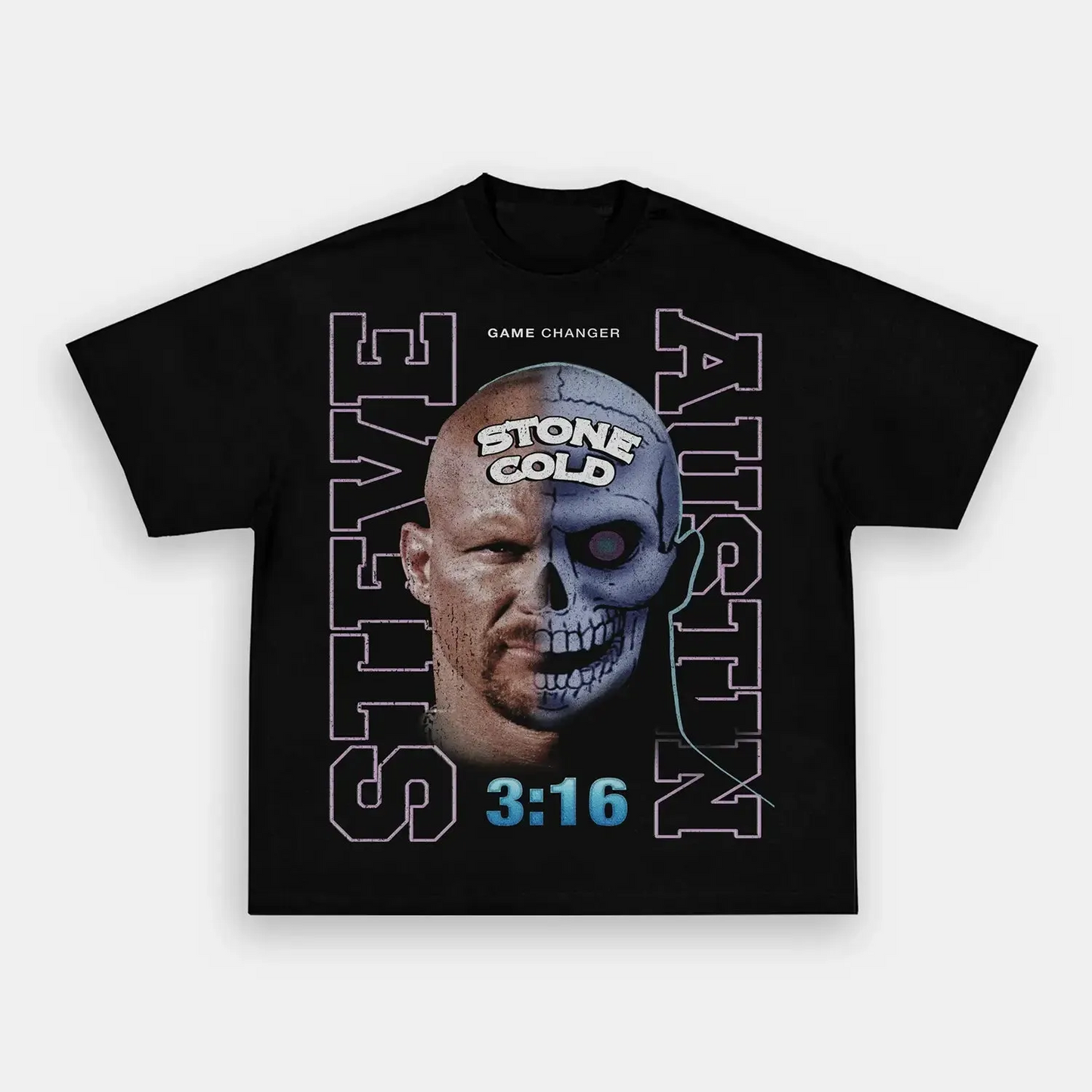 Unisex-Adult Ultra Cotton Washed T-Shirt Graphic  STEVE AUSTIN TEE