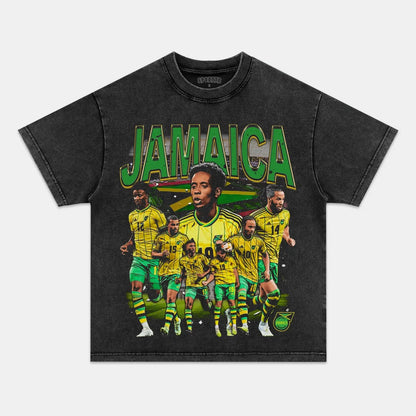 Unisex-Adult Ultra Cotton Washed T-Shirt Graphic 2024 JAMAICA TEE