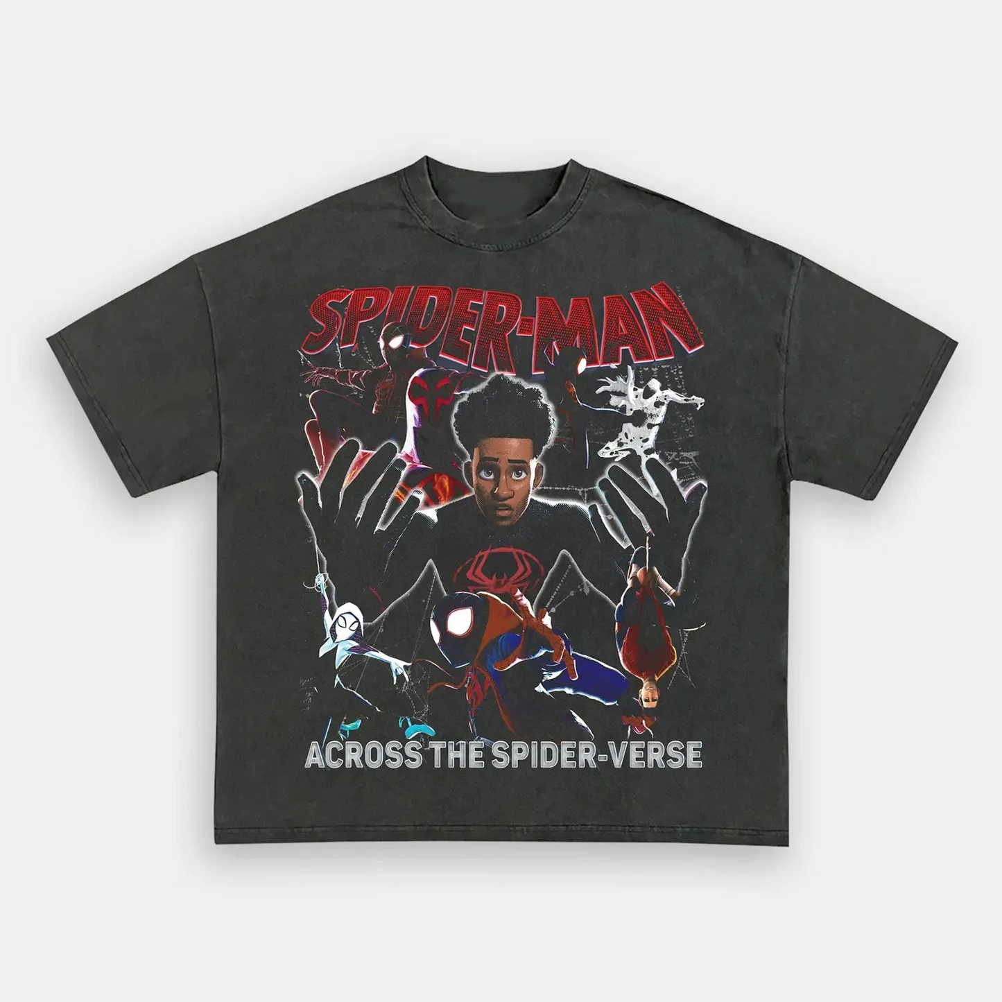 Unisex-Adult Ultra Cotton Washed T-Shirt Graphic  SPIDER MAN - MILES MORALES TEE