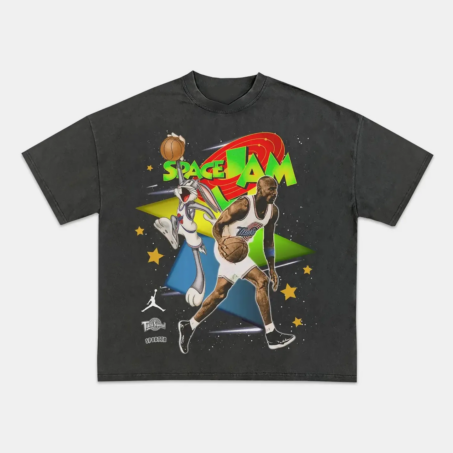 Unisex-Adult Ultra Cotton Washed T-Shirt Graphic  SPACE JAM JORDAN 2 TEE