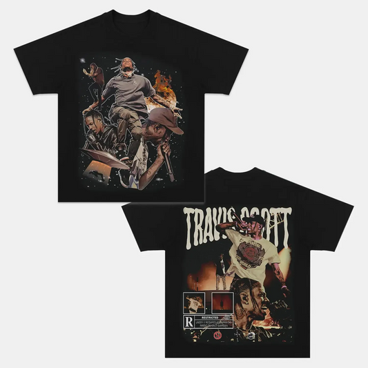 Unisex-Adult Ultra Cotton Washed T-Shirt Graphic  TRAVIS SCOTT V3 TEE