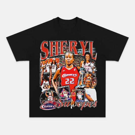 Unisex-Adult Ultra Cotton Washed T-Shirt Graphic  SHERYL SWOOPES TEE