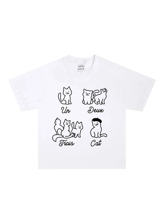 Un Deux Trois Cat Shirt - GraphThread