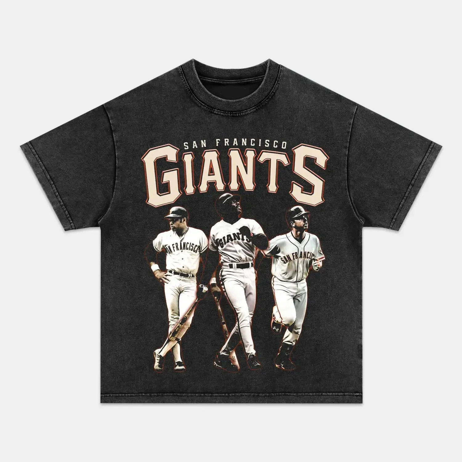 Unisex-Adult Ultra Cotton Washed T-Shirt Graphic  SF GIANTS