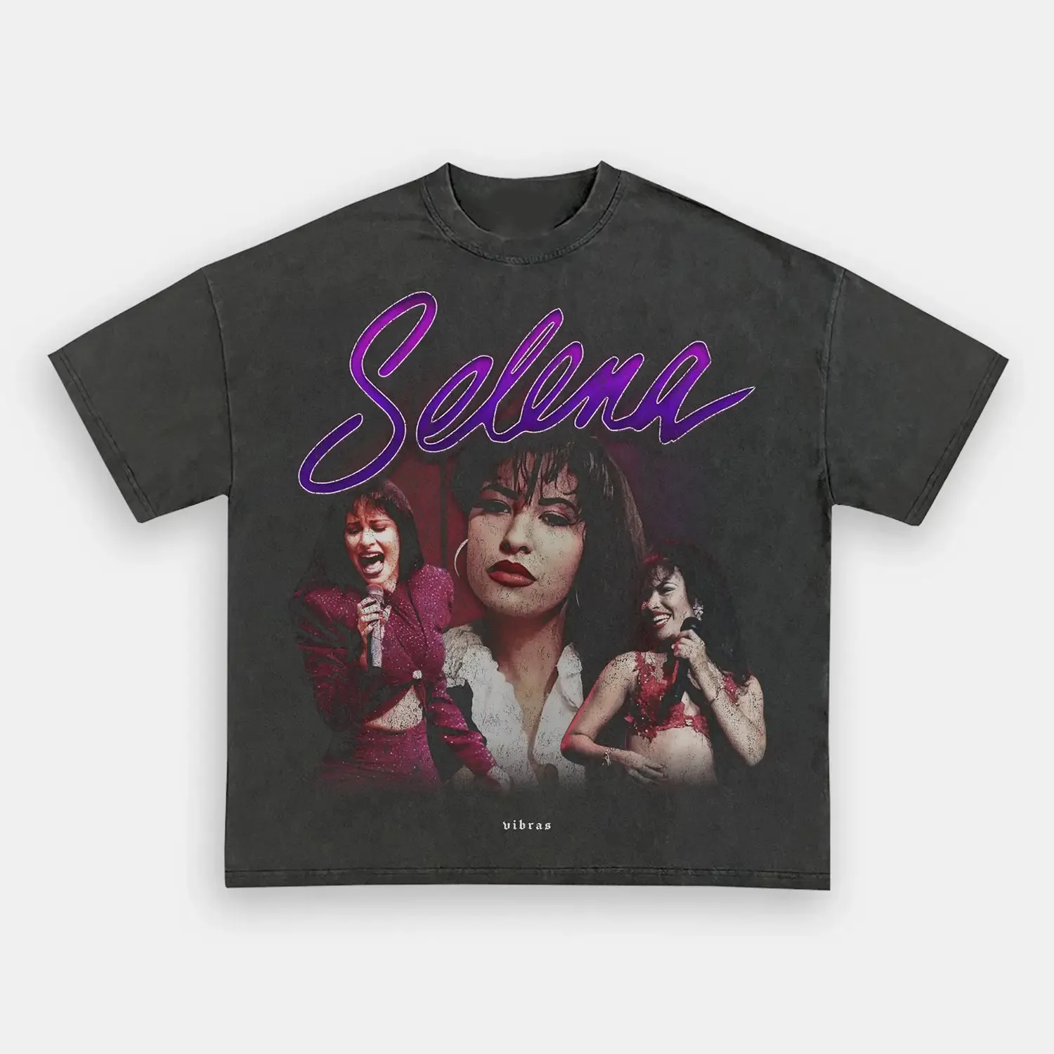 Unisex-Adult Ultra Cotton Washed T-Shirt Graphic  SELENA VINTAGE TEE