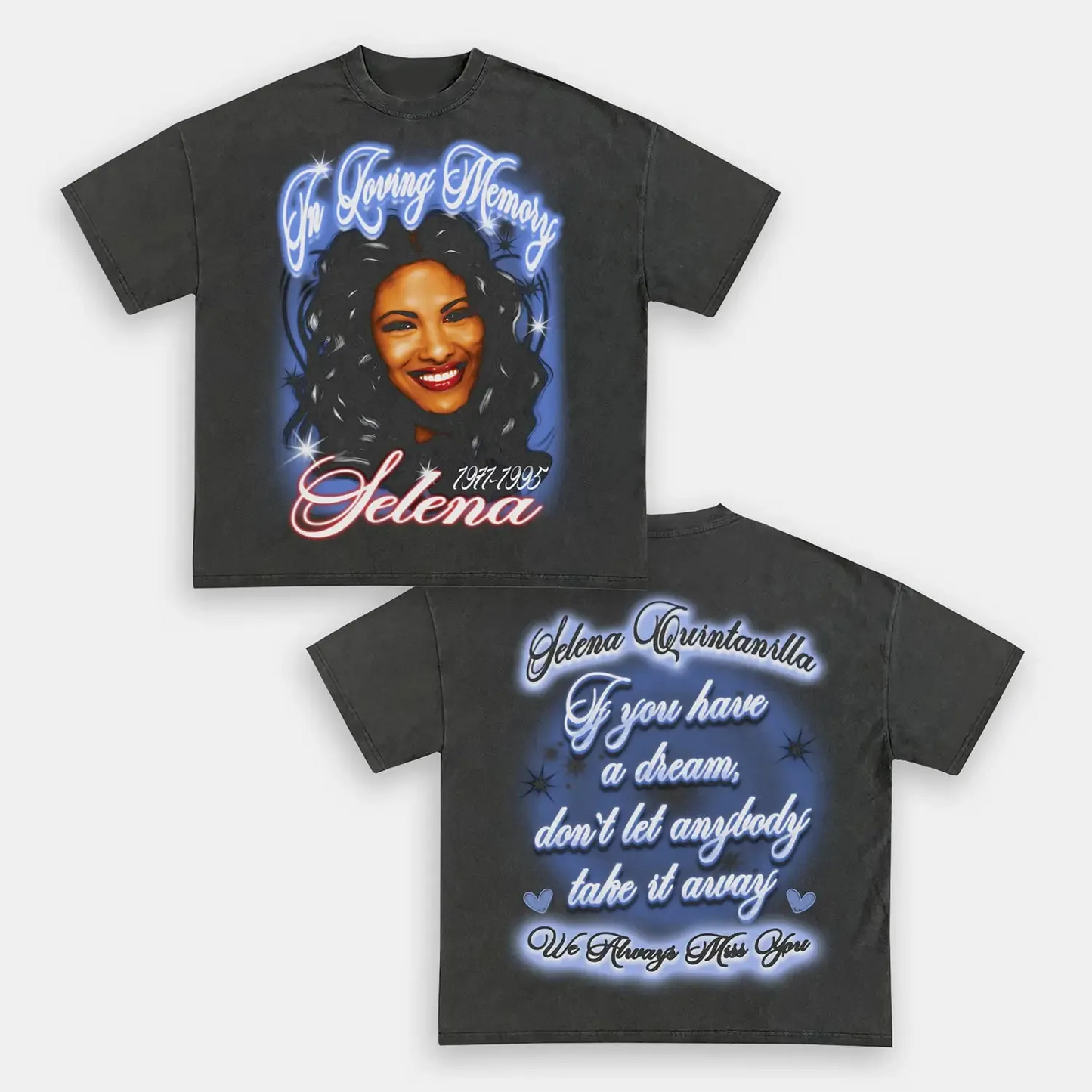 Unisex-Adult Ultra Cotton Washed T-Shirt Graphic  SELENA 2 TEE