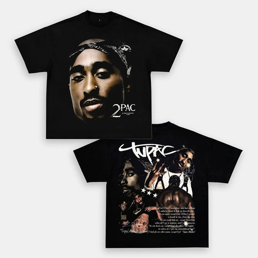 Unisex-Adult Ultra Cotton Washed T-Shirt Graphic  2 PAC TEE - [DS]