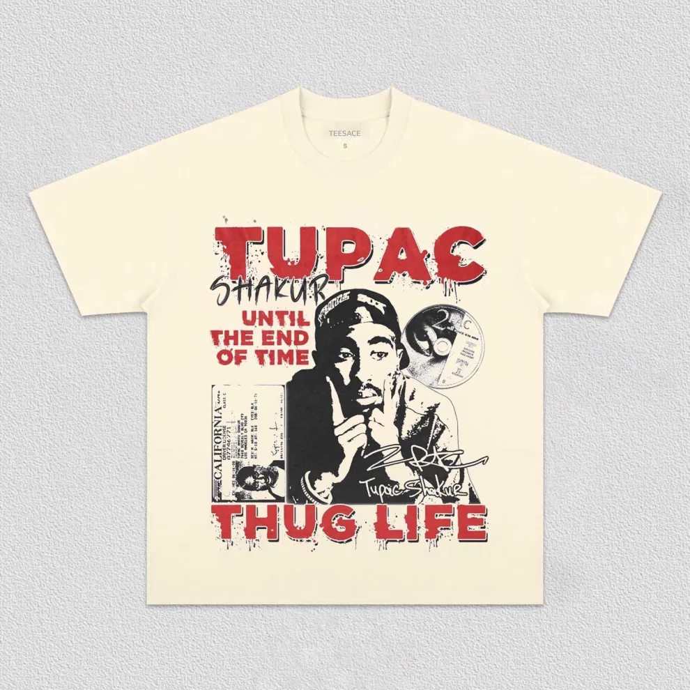 Unisex-Adult Ultra Cotton Washed T-Shirt Graphic 2 PAC TEE