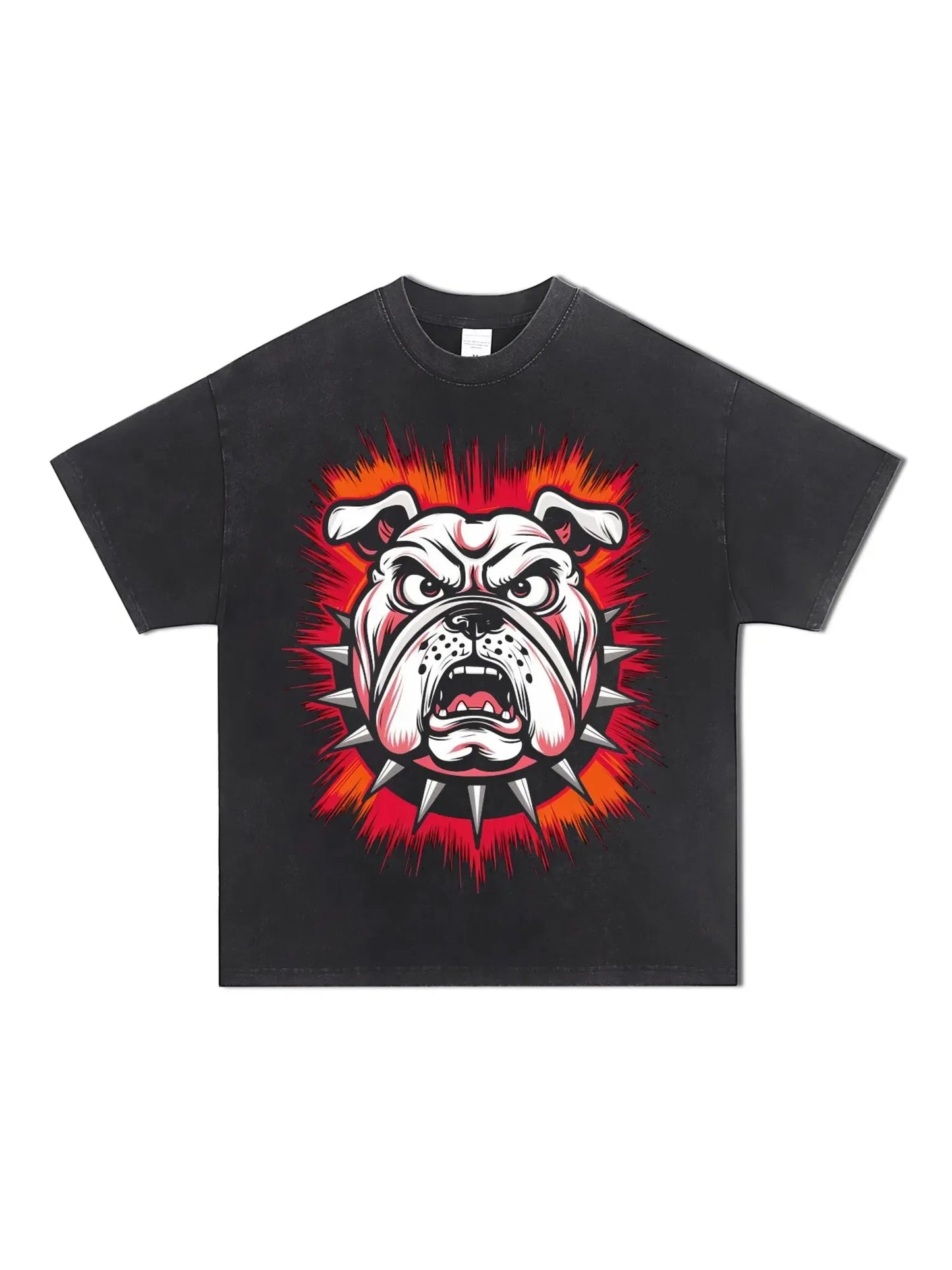 Bull Dog Head Printed T Shirt - GraphThread