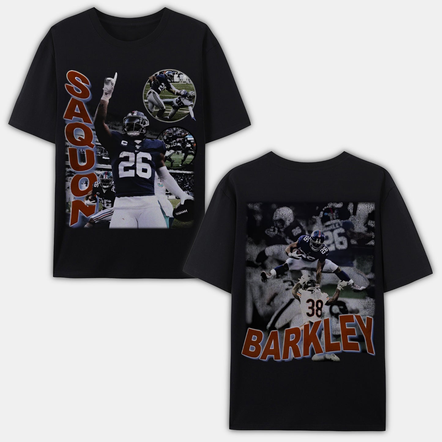 Unisex-Adult Ultra Cotton Washed T-Shirt Graphic SAQUON V2 TEE - [DS]