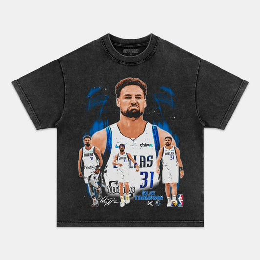 Unisex-Adult Ultra Cotton Washed T-Shirt Graphic  KLAY THOMPSON MAVS TEE