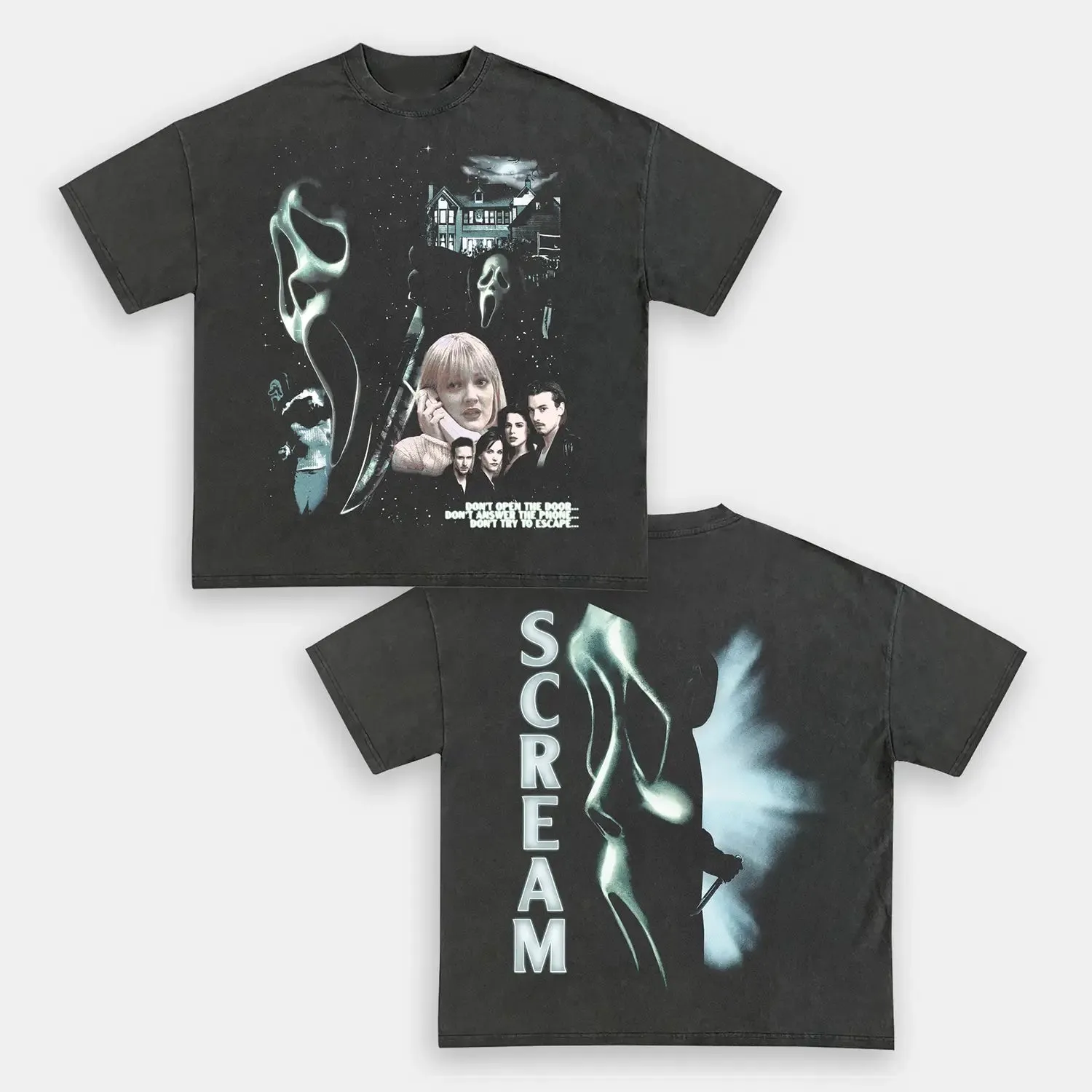 Unisex-Adult Ultra Cotton Washed T-Shirt Graphic  SCREAM TEE