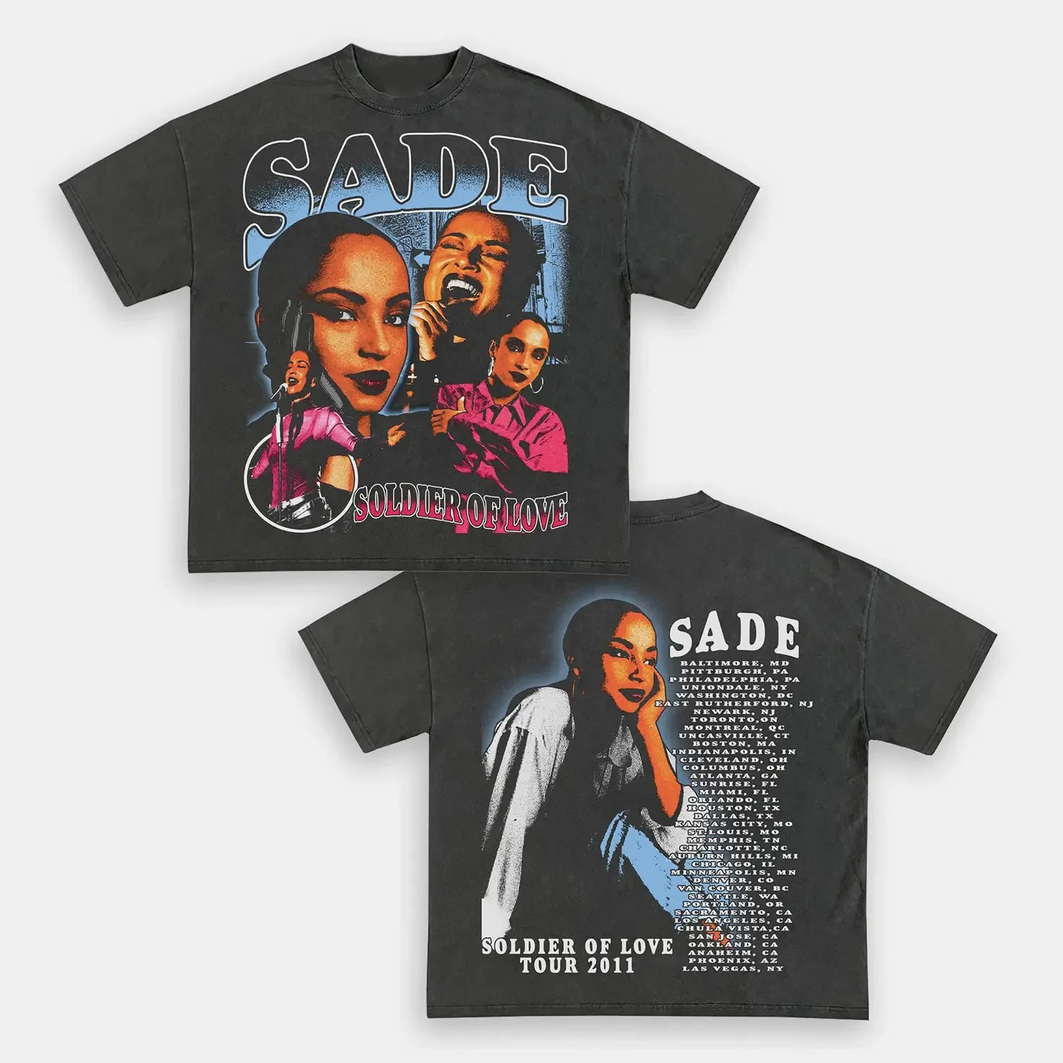 Unisex-Adult Ultra Cotton Washed T-Shirt Graphic  SADE TEE