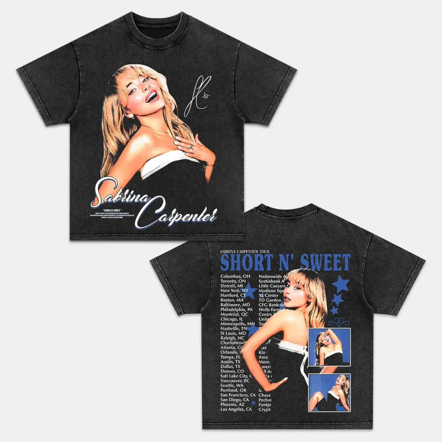 Unisex-Adult Ultra Cotton Washed T-Shirt Graphic  Sabrina Carpenter TEE