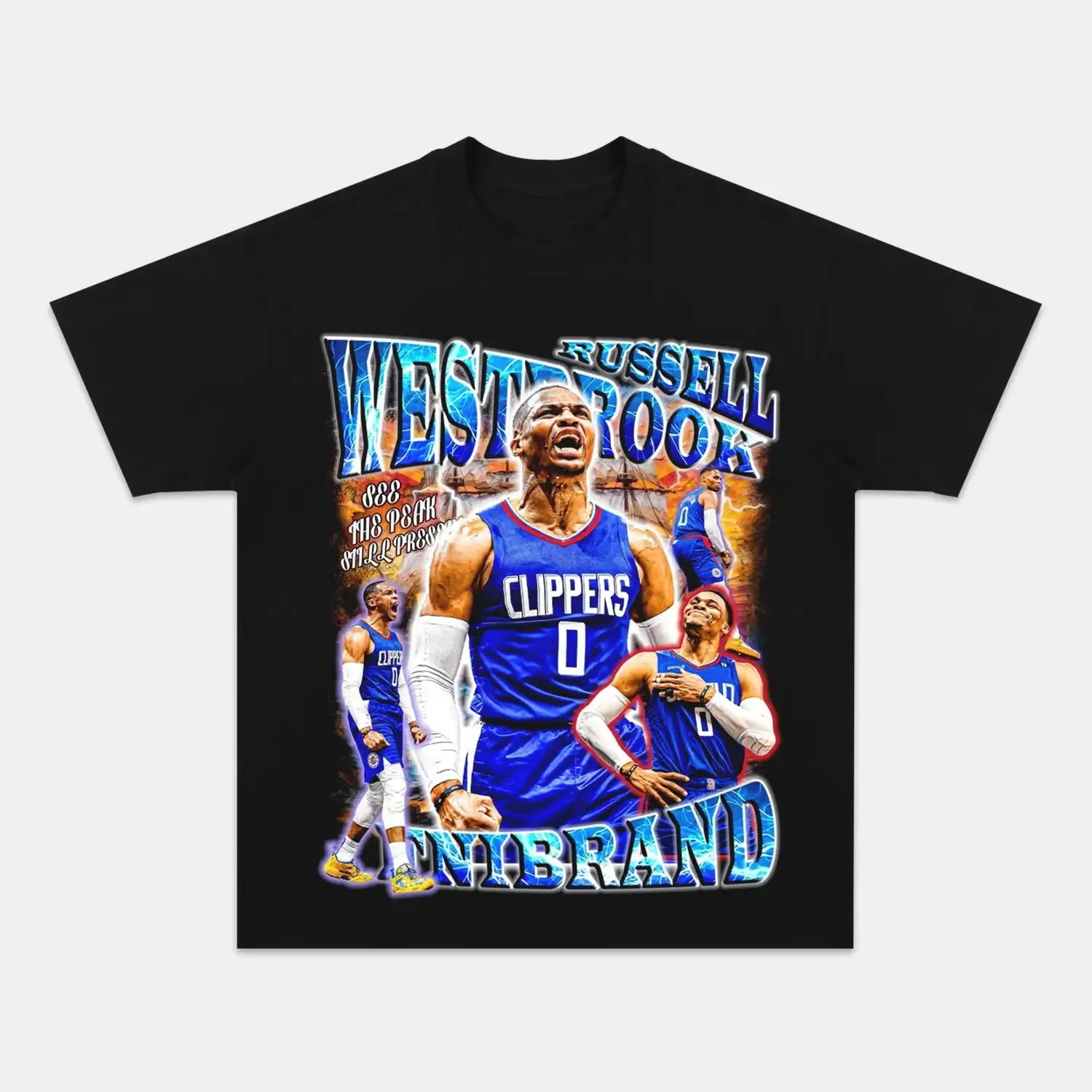 Unisex-Adult Ultra Cotton Washed T-Shirt Graphic  RUSSELL WESTBROOK VINTAGE TEE