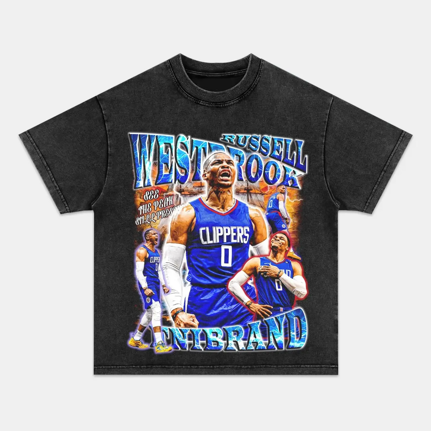 Unisex-Adult Ultra Cotton Washed T-Shirt Graphic  RUSSELL WESTBROOK VINTAGE TEE