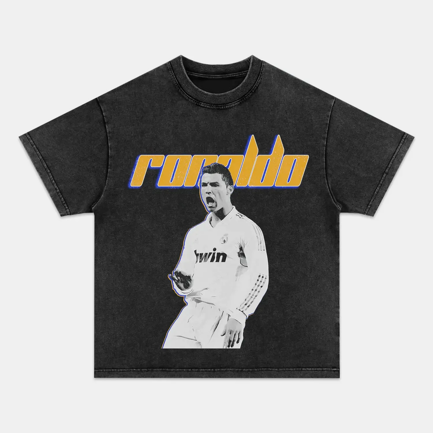 Unisex-Adult Ultra Cotton Washed T-Shirt Graphic  RONALDO CALMA CLASSIC TEE