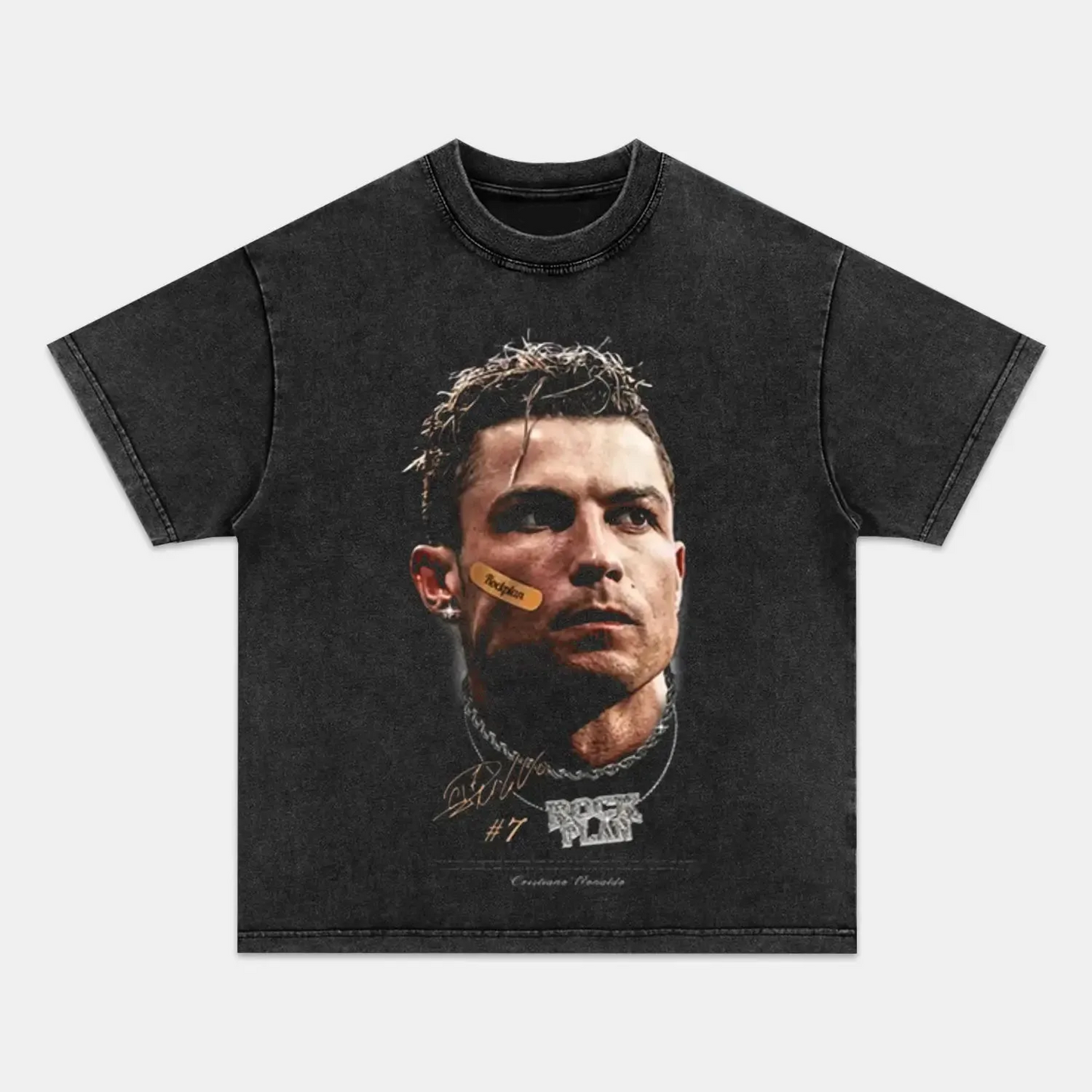 Unisex-Adult Ultra Cotton Washed T-Shirt Graphic  RONALDO CALMA V2 TEE