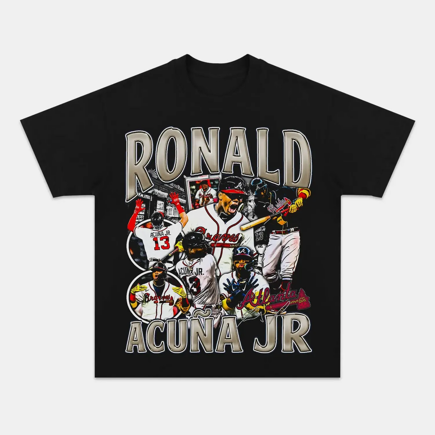 Unisex-Adult Ultra Cotton Washed T-Shirt Graphic  RONALD ACUNA V2 TEE