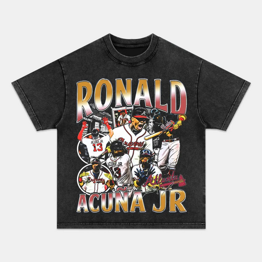 Unisex-Adult Ultra Cotton Washed T-Shirt Graphic  RONALD ACUNA JR TEE