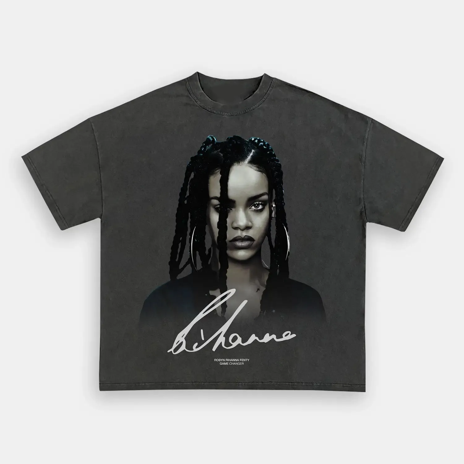 Unisex-Adult Ultra Cotton Washed T-Shirt Graphic  RIHANNA_TEE