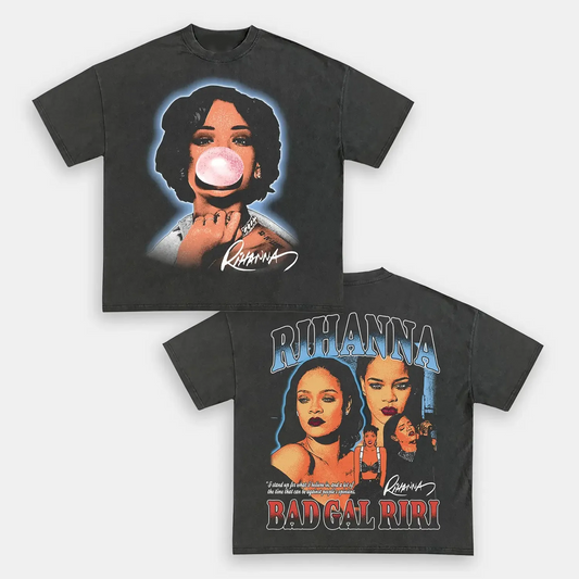 Unisex-Adult Ultra Cotton Washed T-Shirt Graphic  RIHANNA TEE