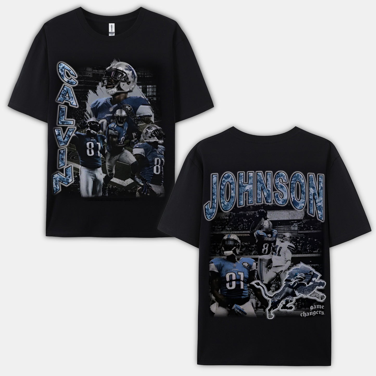 Unisex-Adult Ultra Cotton Washed T-Shirt Graphic CALVIN JOHNSON TEE