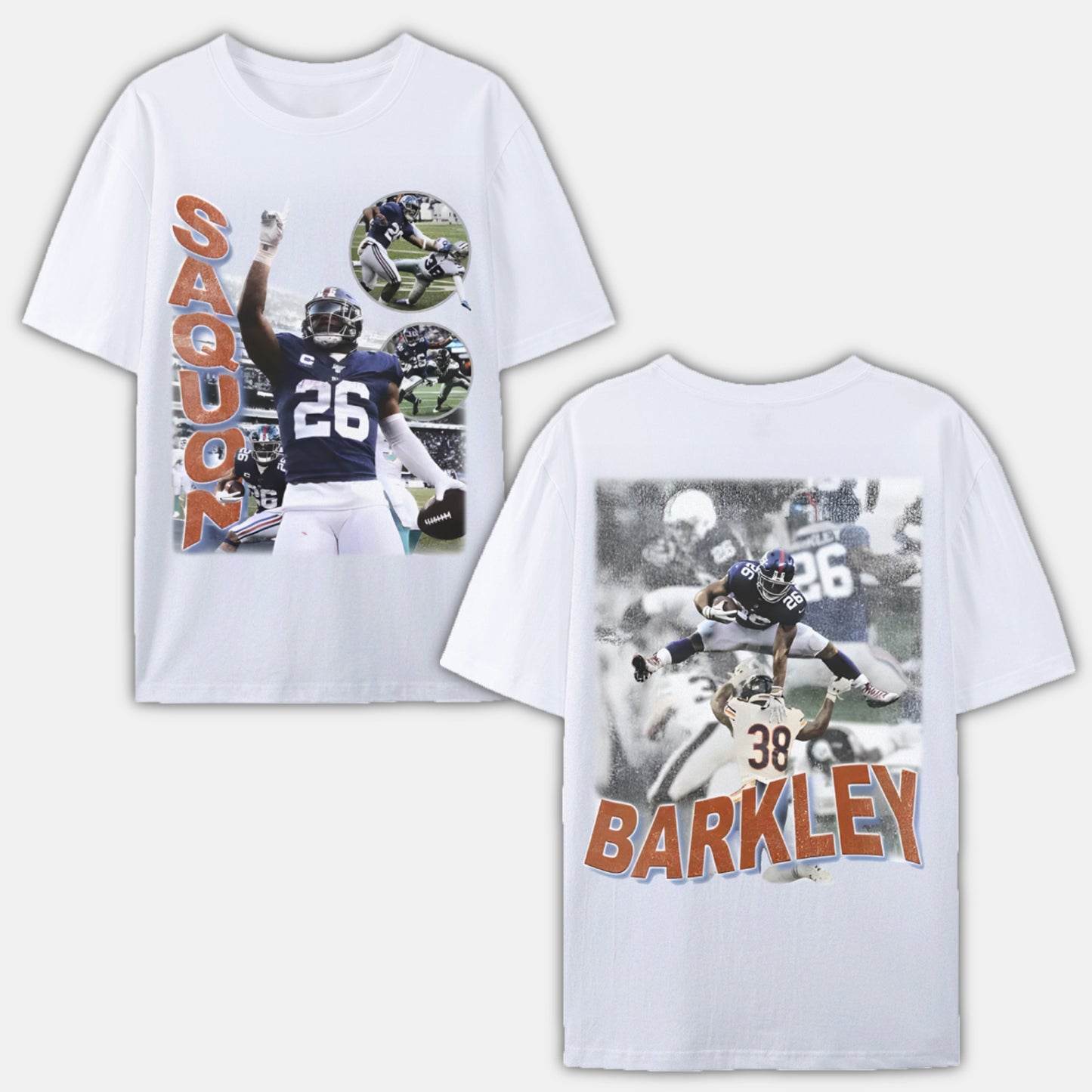 Unisex-Adult Ultra Cotton Washed T-Shirt Graphic SAQUON V2 TEE - [DS]