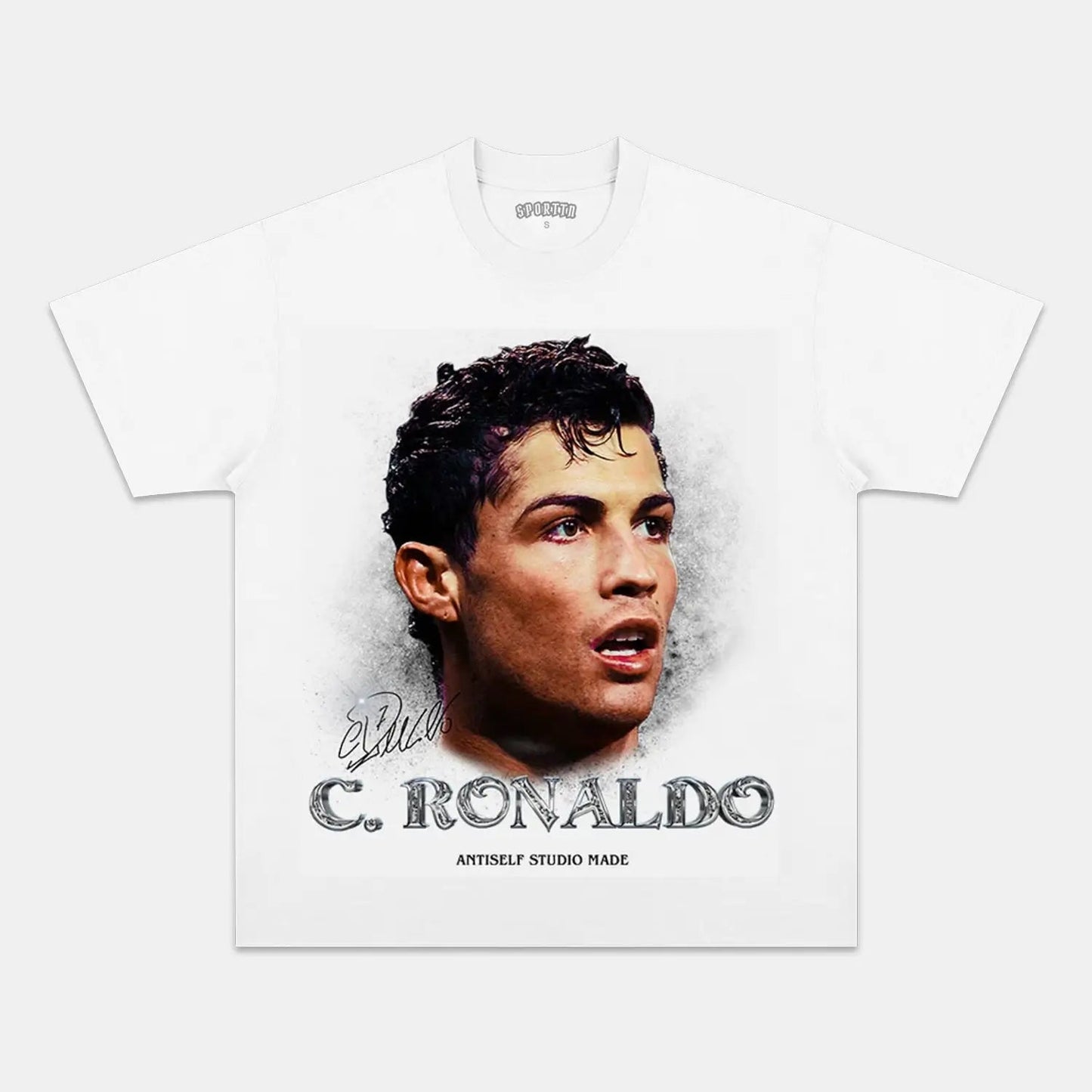 Unisex-Adult Ultra Cotton Washed T-Shirt Graphic  CRISTIANO RONALDO V3 TEE