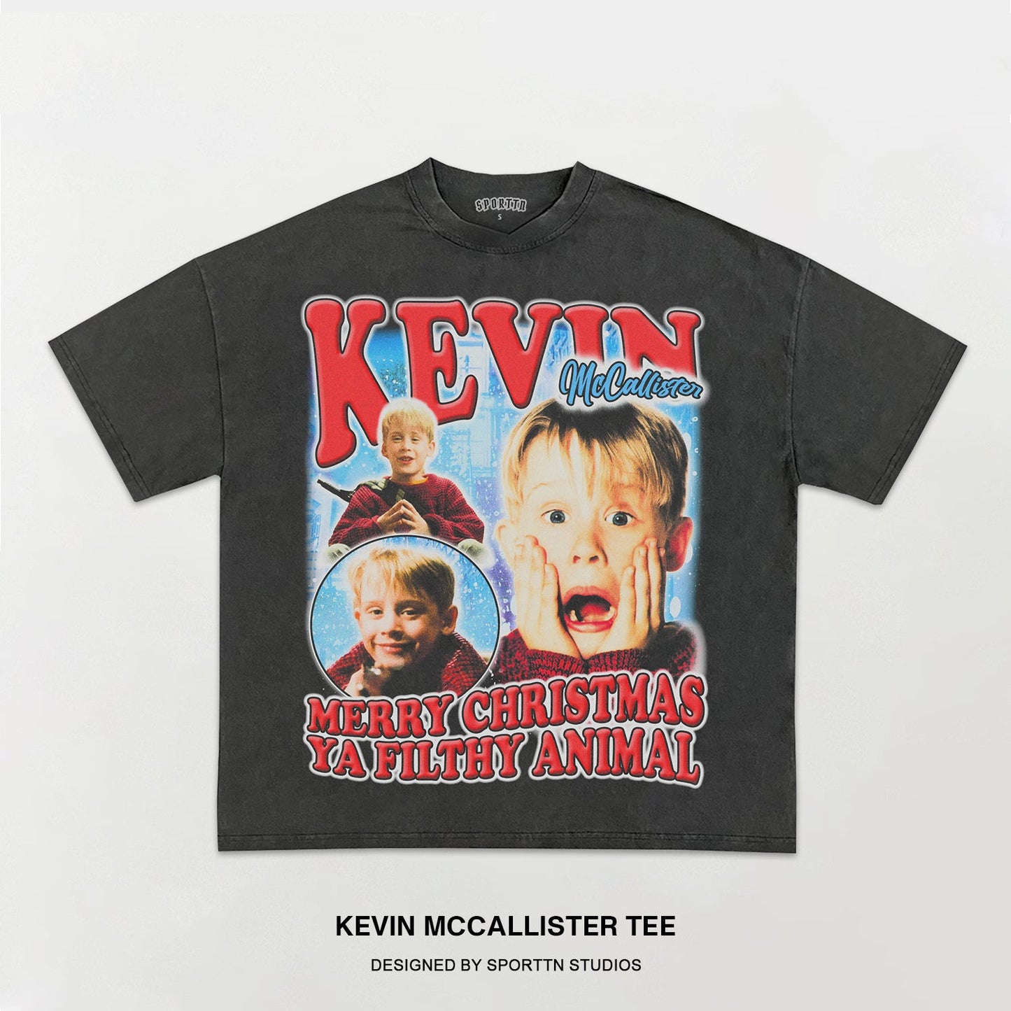 Unisex-Adult Ultra Cotton Washed T-Shirt Graphic KEVIN MCCALLISTER TEE