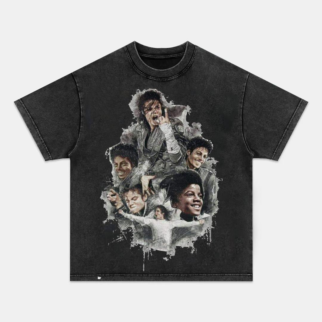 Unisex-Adult Ultra Cotton Washed T-Shirt Graphic Michael Jackson 2024 TEE