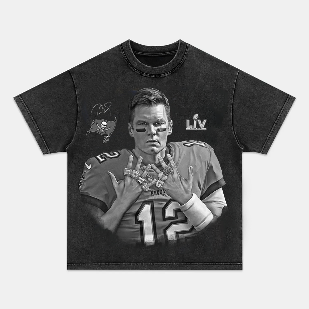 Unisex-Adult Ultra Cotton Washed T-Shirt Graphic Tom Brady 2024 TEE