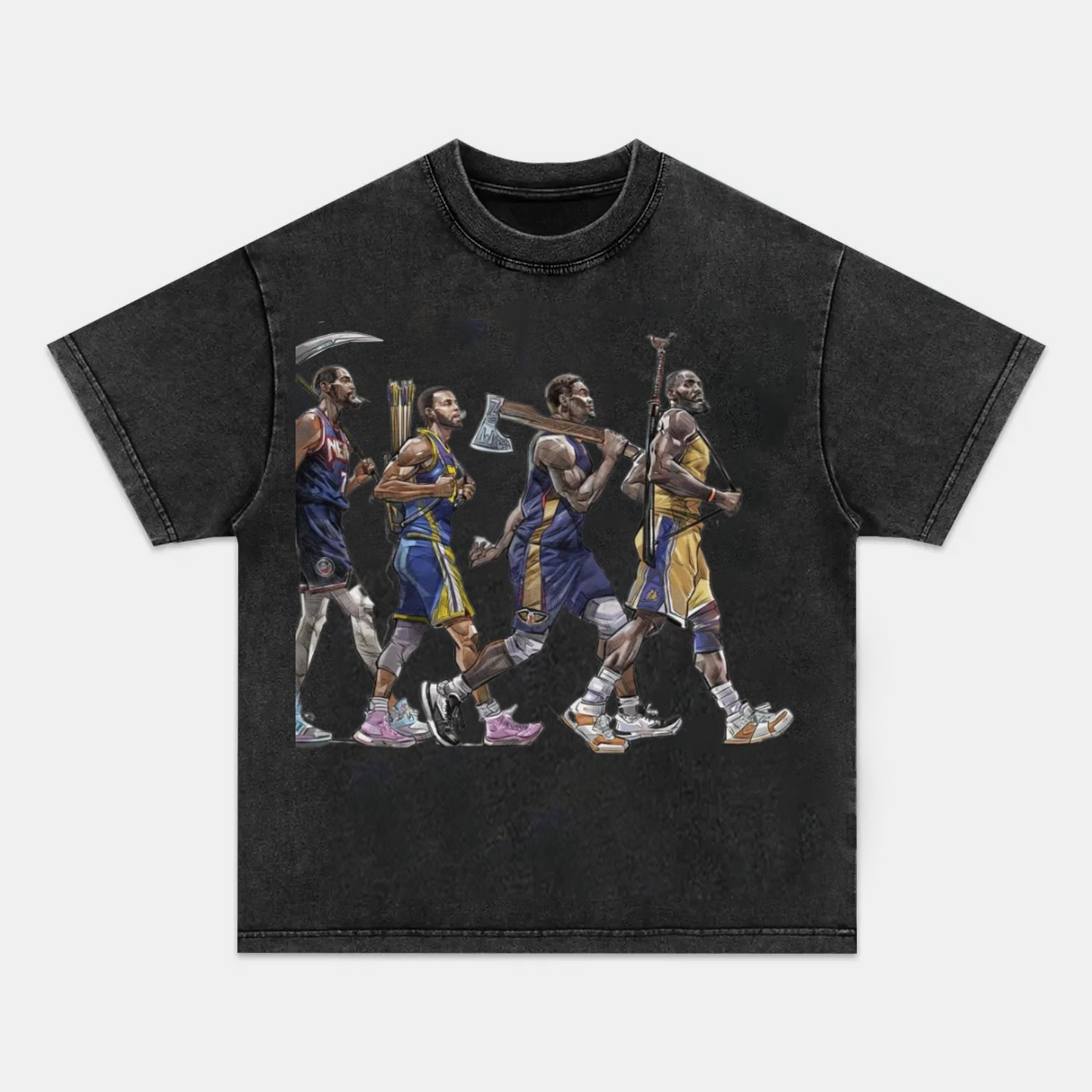 Unisex-Adult Ultra Cotton Washed T-Shirt Graphic NBA 2024 TEE