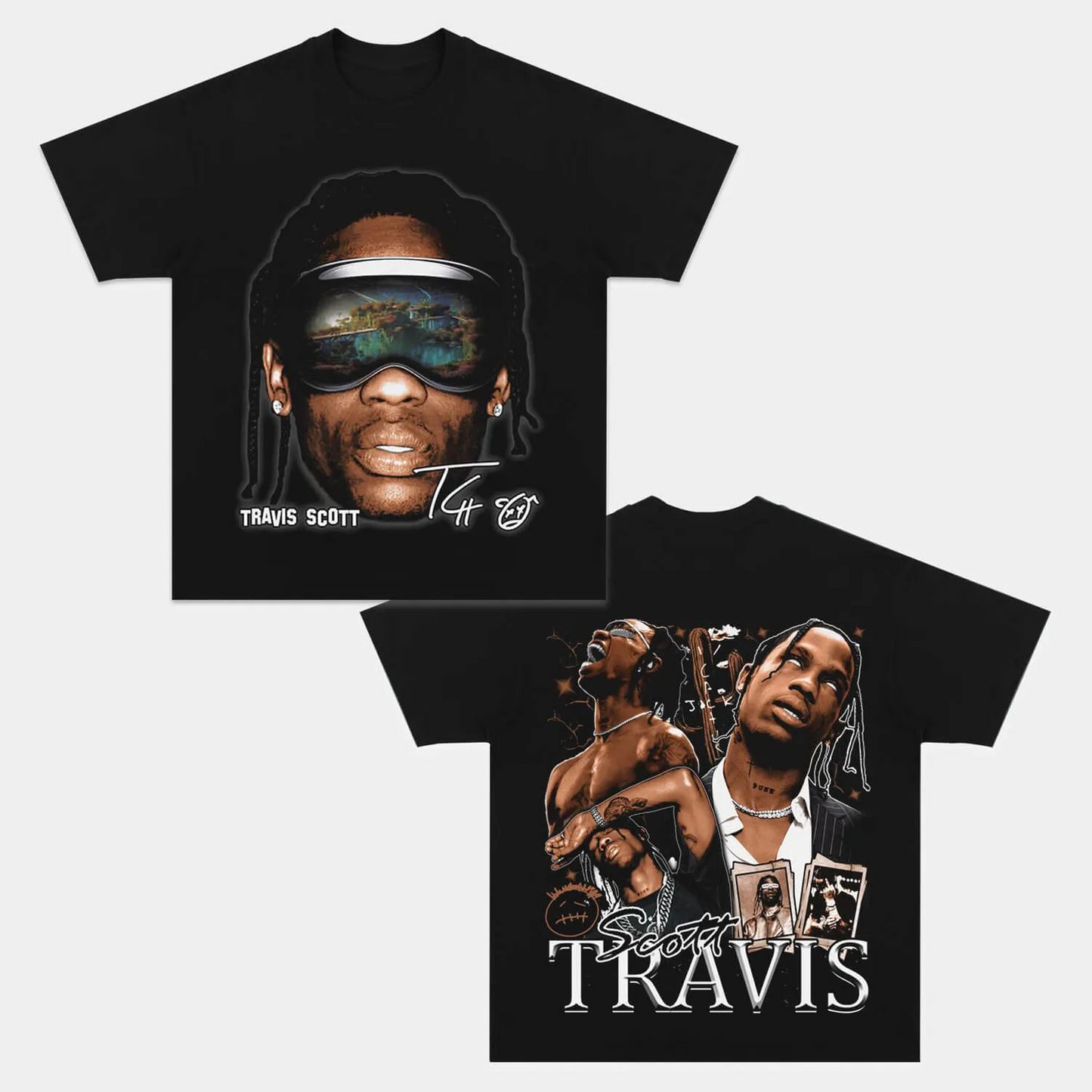 Unisex-Adult Ultra Cotton Washed T-Shirt Graphic  TRAVIS SCOTT TEE