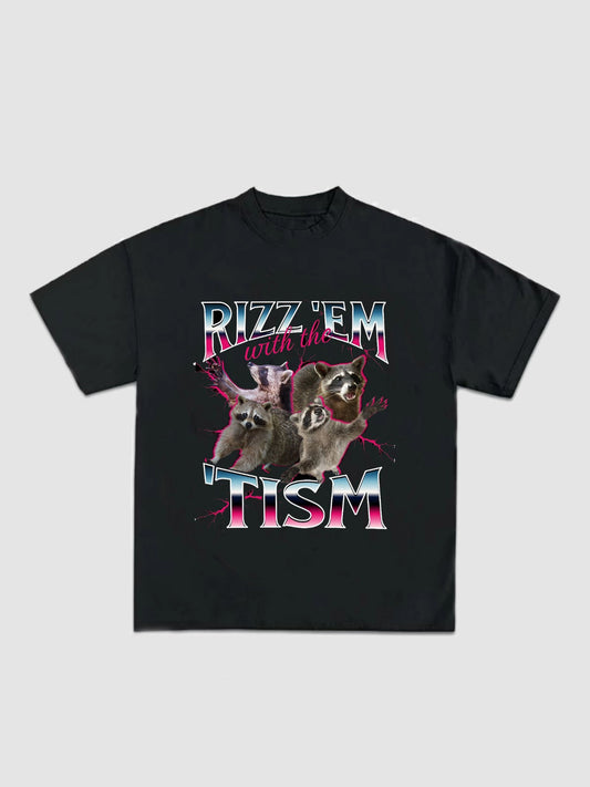 Rizz Em With The Tism Graphic T Shirt