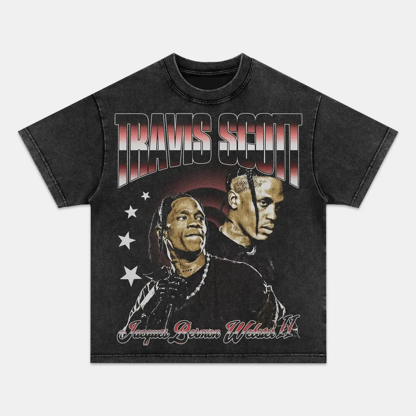 Unisex-Adult Ultra Cotton Washed T-Shirt Graphic  TRAVIS SCOTT TEE