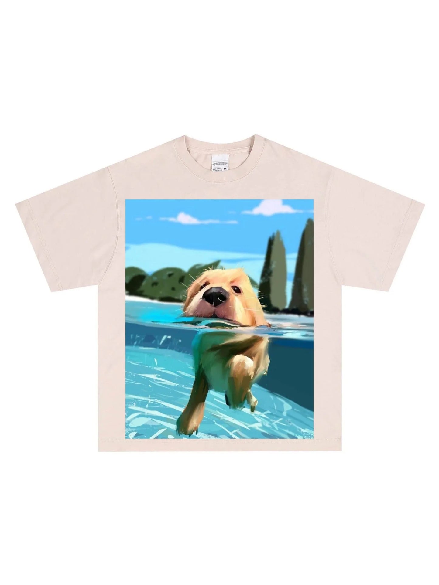 Swimming Dog T-Shirt - GraphThread