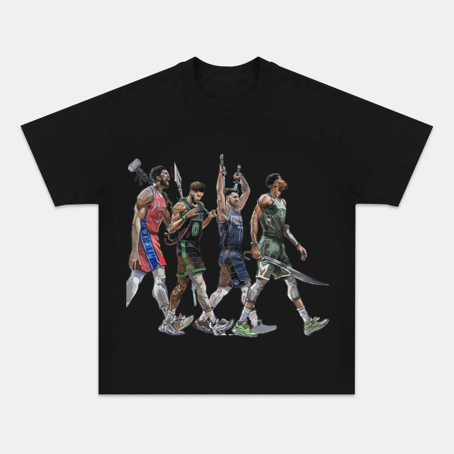 Unisex-Adult Ultra Cotton Washed T-Shirt Graphic NBA 2024 TEE