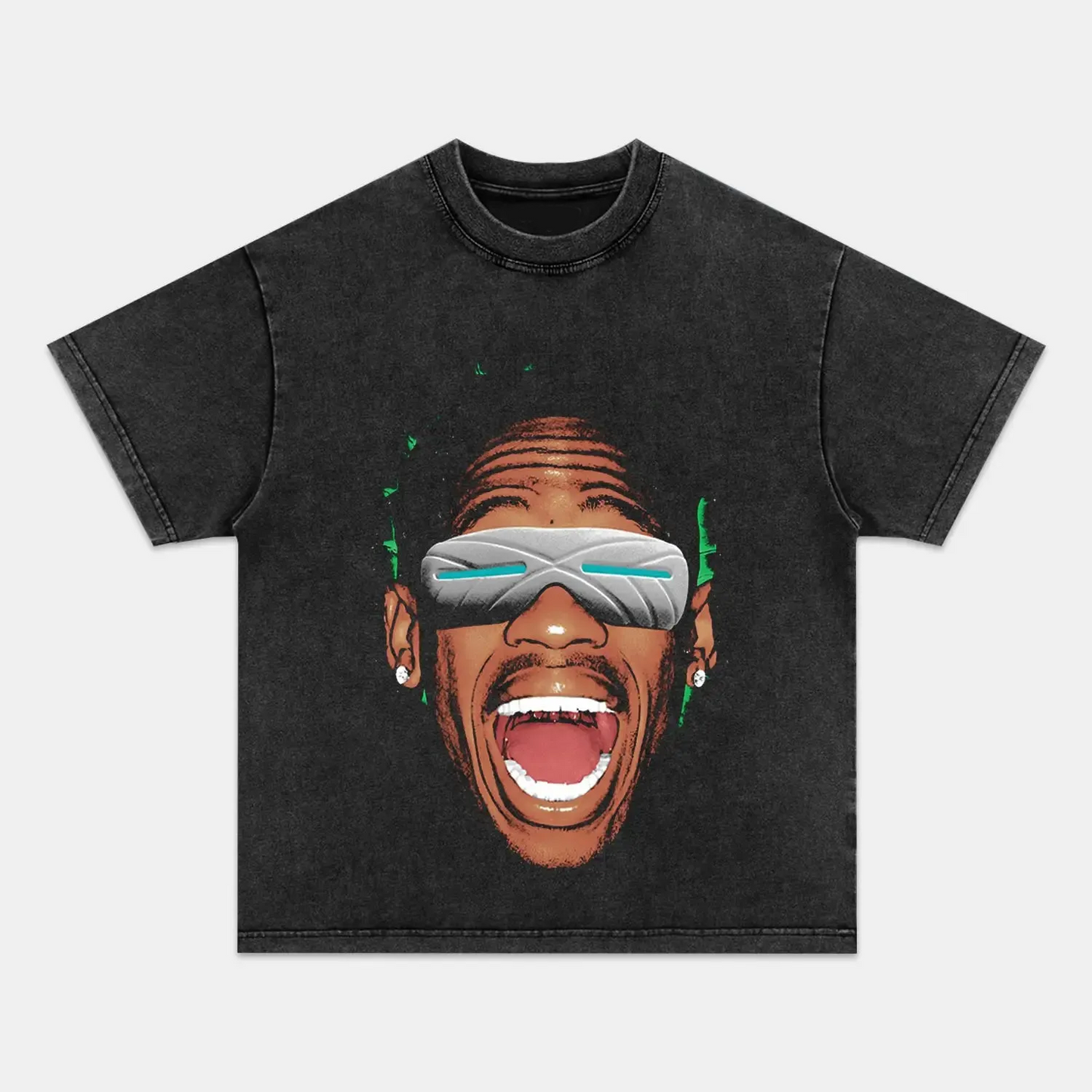 Unisex-Adult Ultra Cotton Washed T-Shirt Graphic  TRAVIS SCOTT