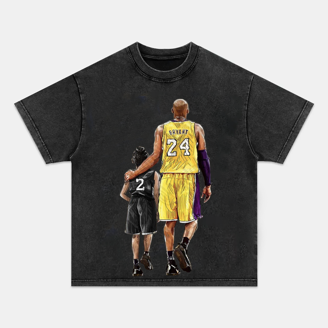 Unisex-Adult Ultra Cotton Washed T-Shirt Graphic KOBE & Gianna Maria 2024 TEE